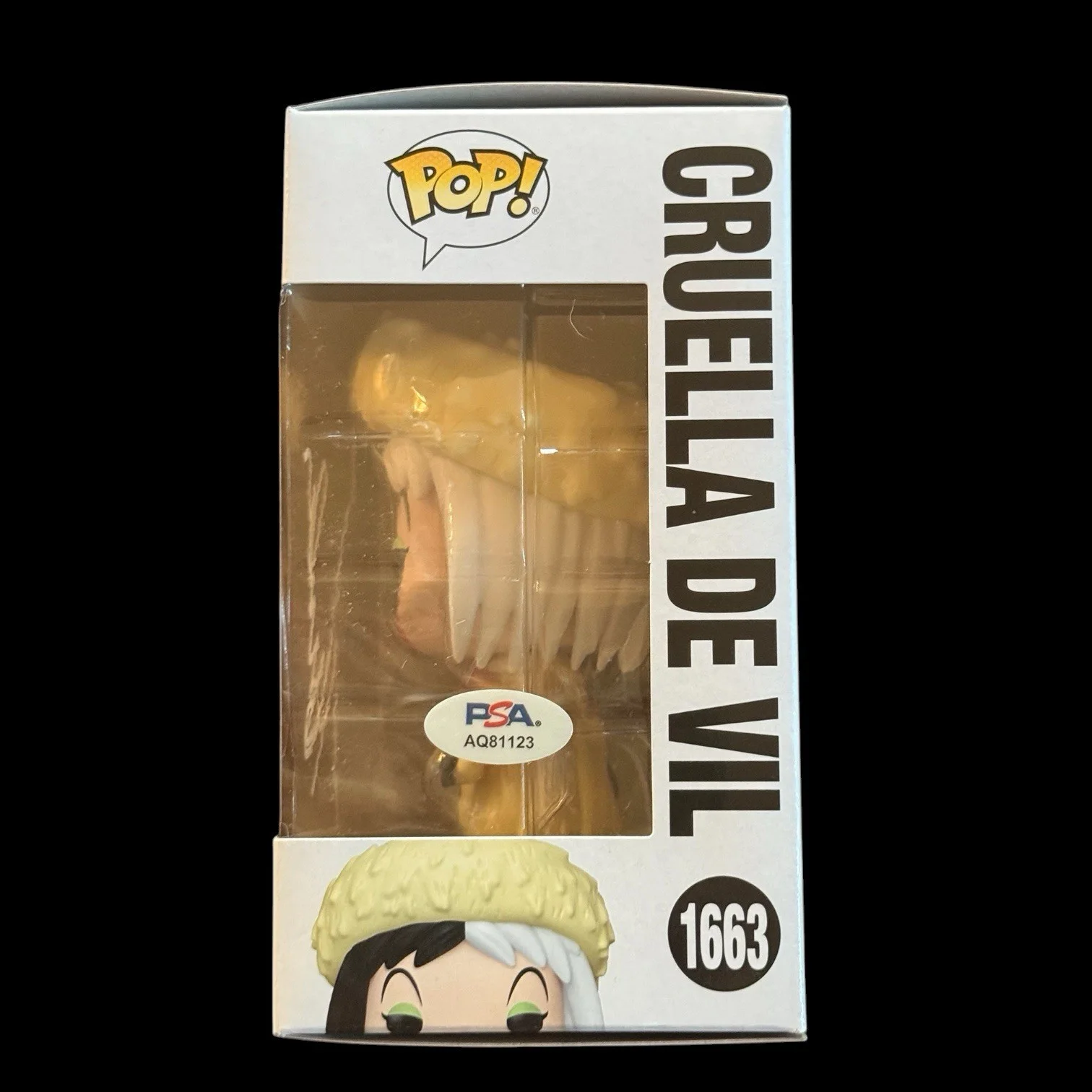 Glenn Close Signed Cruella De Vil Funko Pop 1663 PSA/DNA COA Auto 101 Dalmatians, изображение 2