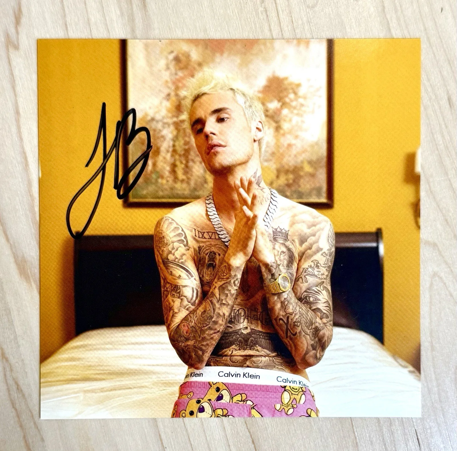 2020 Justin Bieber Signed Insert Sealed New CD Yummy Auto Booklet Album Cover, image 2