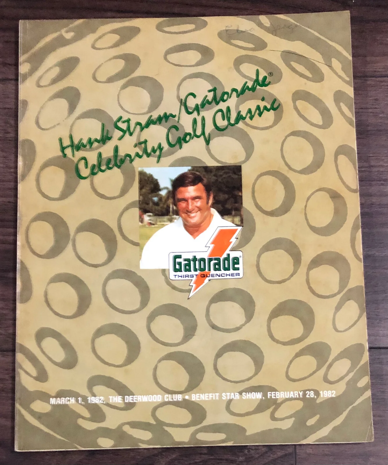 Gordie Tapp — 1982 Hank Stram Gatorade Golf Classic GORDIE TAPP Program Cut Auto Autograph!, image 3