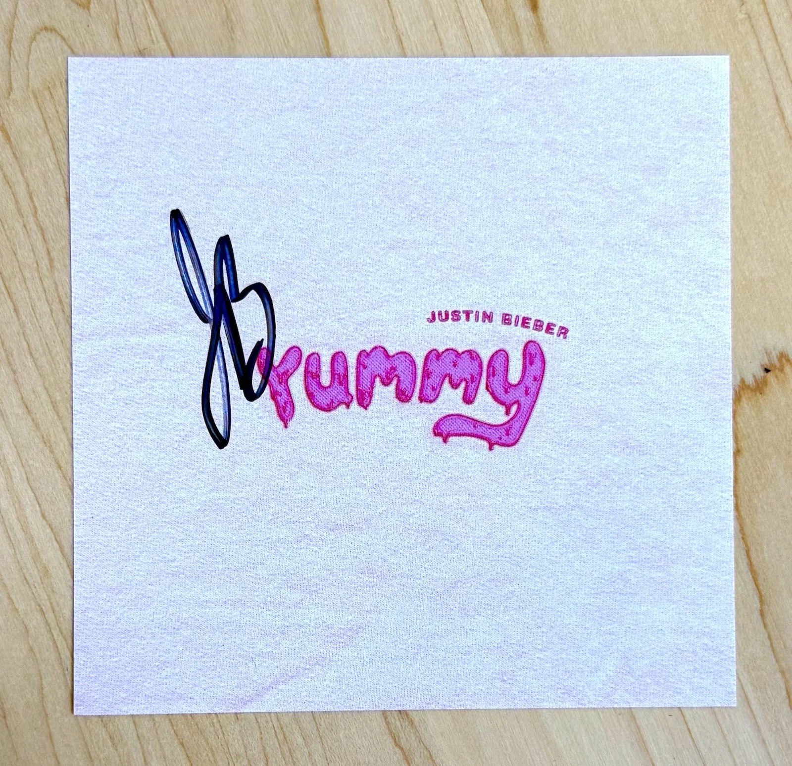 2020 Justin Bieber Signed Insert Sealed New CD Yummy Auto Booklet Album Cover, image 2