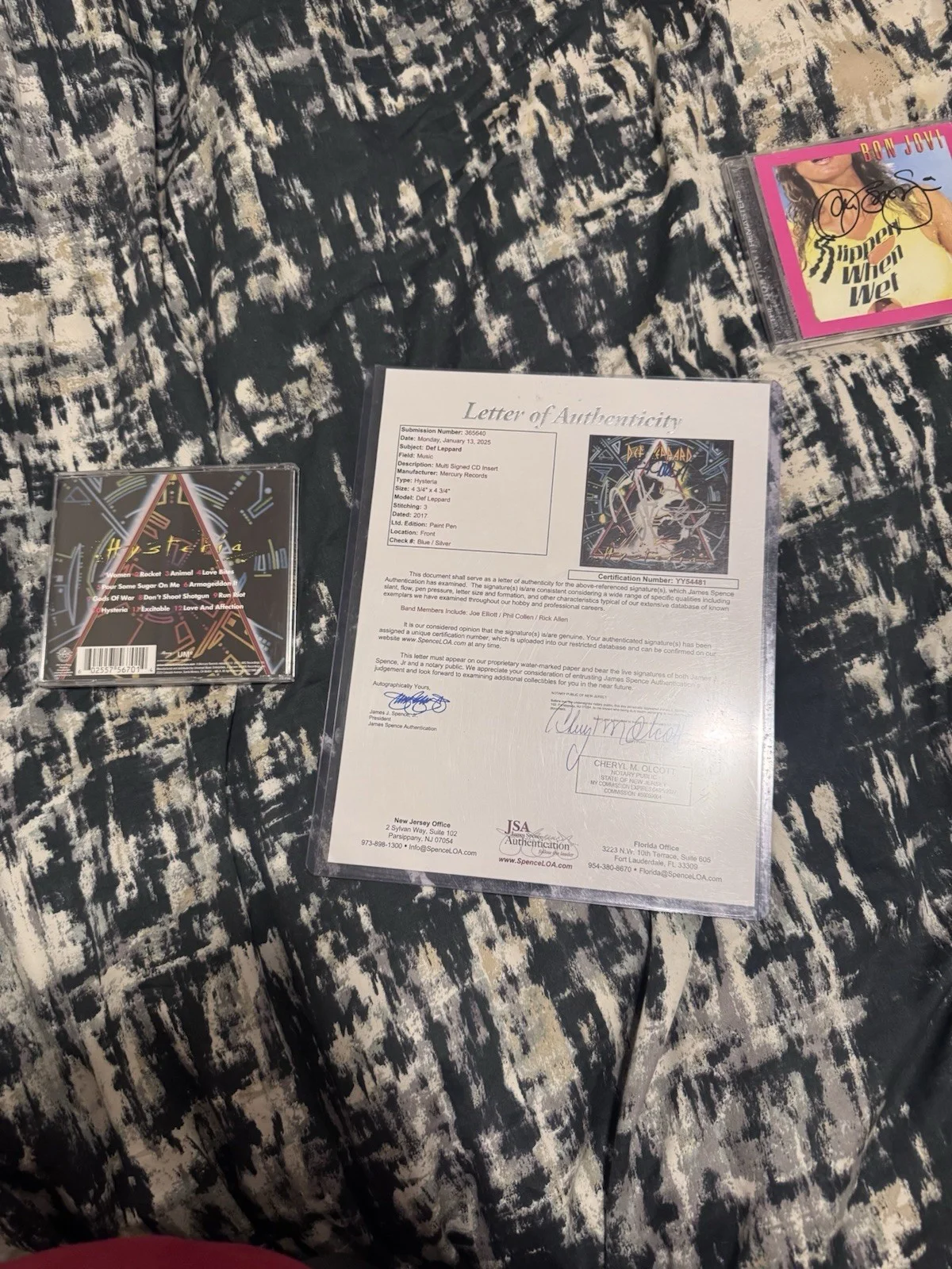 Def Leppard SIGNED X3 Hysteria CD JSA COA Autographed ELLIOTT COLLEN ALLEN, изображение 3