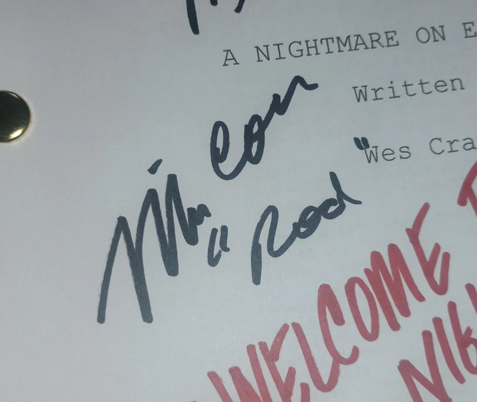 Nightmare On Elm Street Signed Script COA Robert Englund Wes Craven Nick Corri, image 5