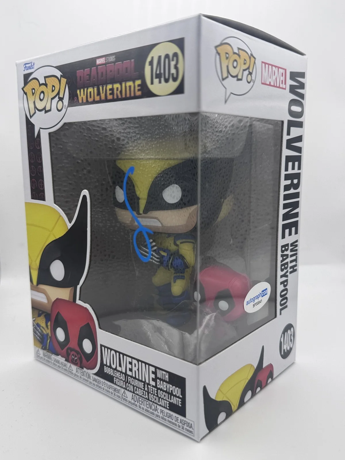 Hugh Jackman — Hugh Jackman "Deadpool & Wolverine" AUTOGRAPH Signed 'Babypool' Funko Pop ACOA, изображение 2