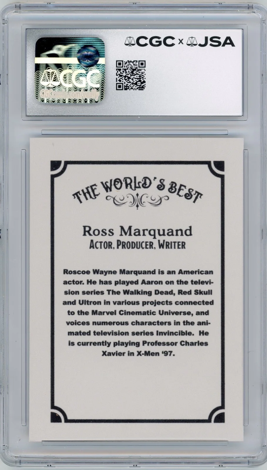 Ross Marquand — Ross Marquand Signed Custom Card JSA CGC Auto Autograph - Aaron Walking Dead, image 2