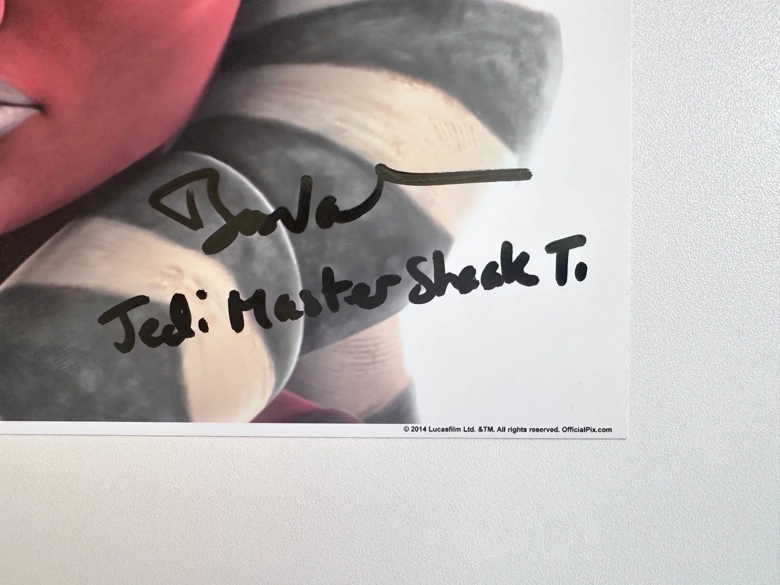 Tasia Valenza — Tasia Valenza Signed OPX 8x10 Star Wars: The Clone Wars Jedi Shaak Ti Autograph, изображение 4