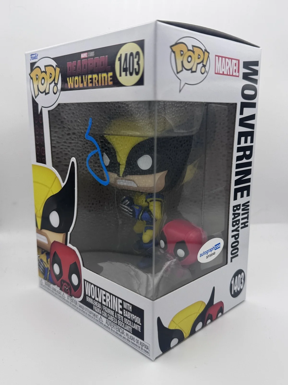 Hugh Jackman — Hugh Jackman "Deadpool & Wolverine" AUTOGRAPH Signed 'Babypool' Funko Pop B ACOA