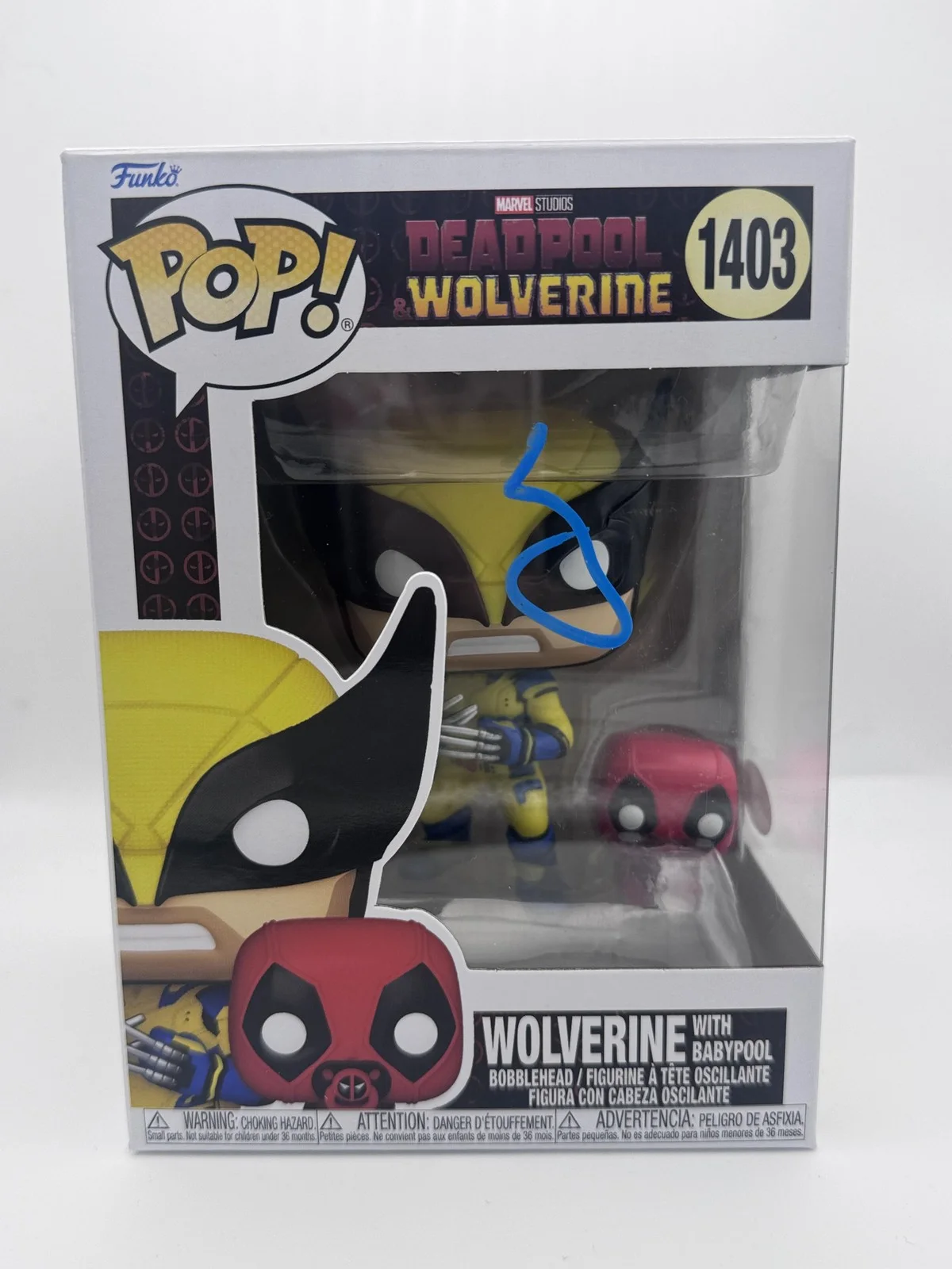 Hugh Jackman — Hugh Jackman "Deadpool & Wolverine" AUTOGRAPH Signed 'Babypool' Funko Pop B ACOA, image 2