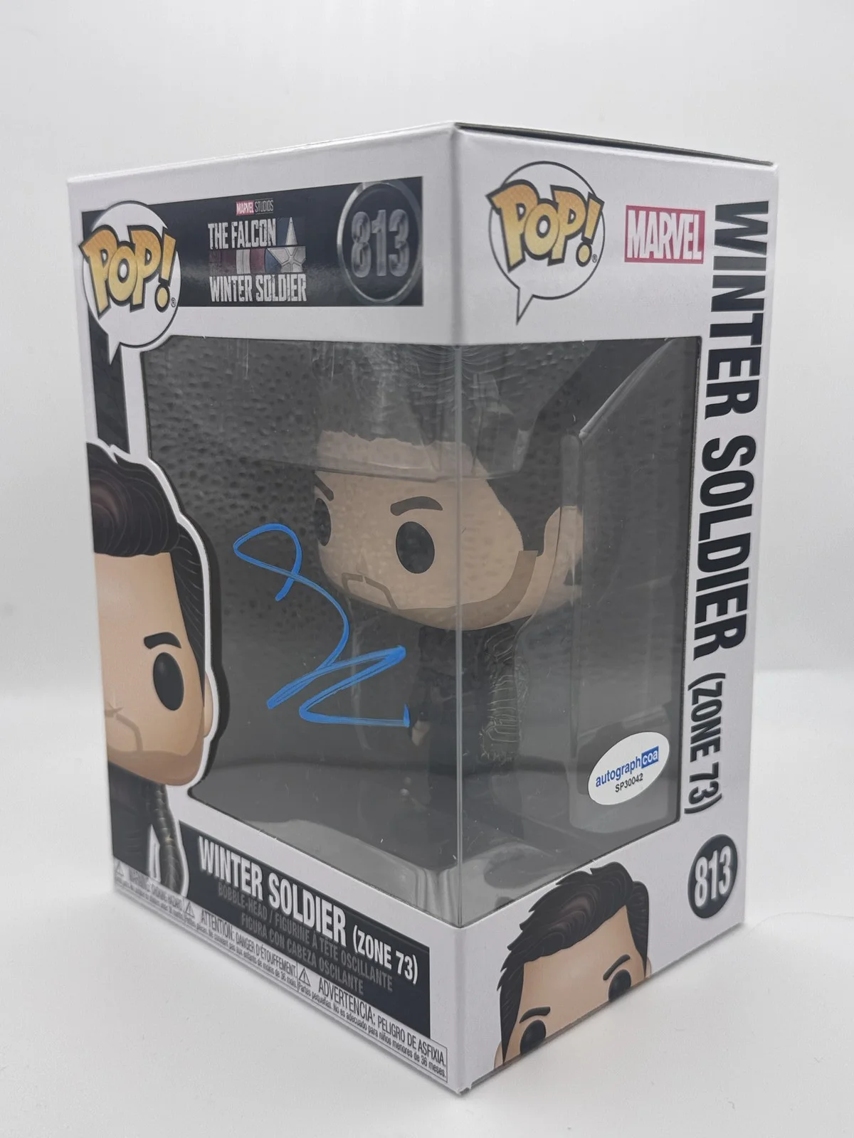 Sebastian Stan — Sebastian Stan "The Falcon and the Winter Soldier" SIGNED Zone 73 Funko Pop ACOA, изображение 2