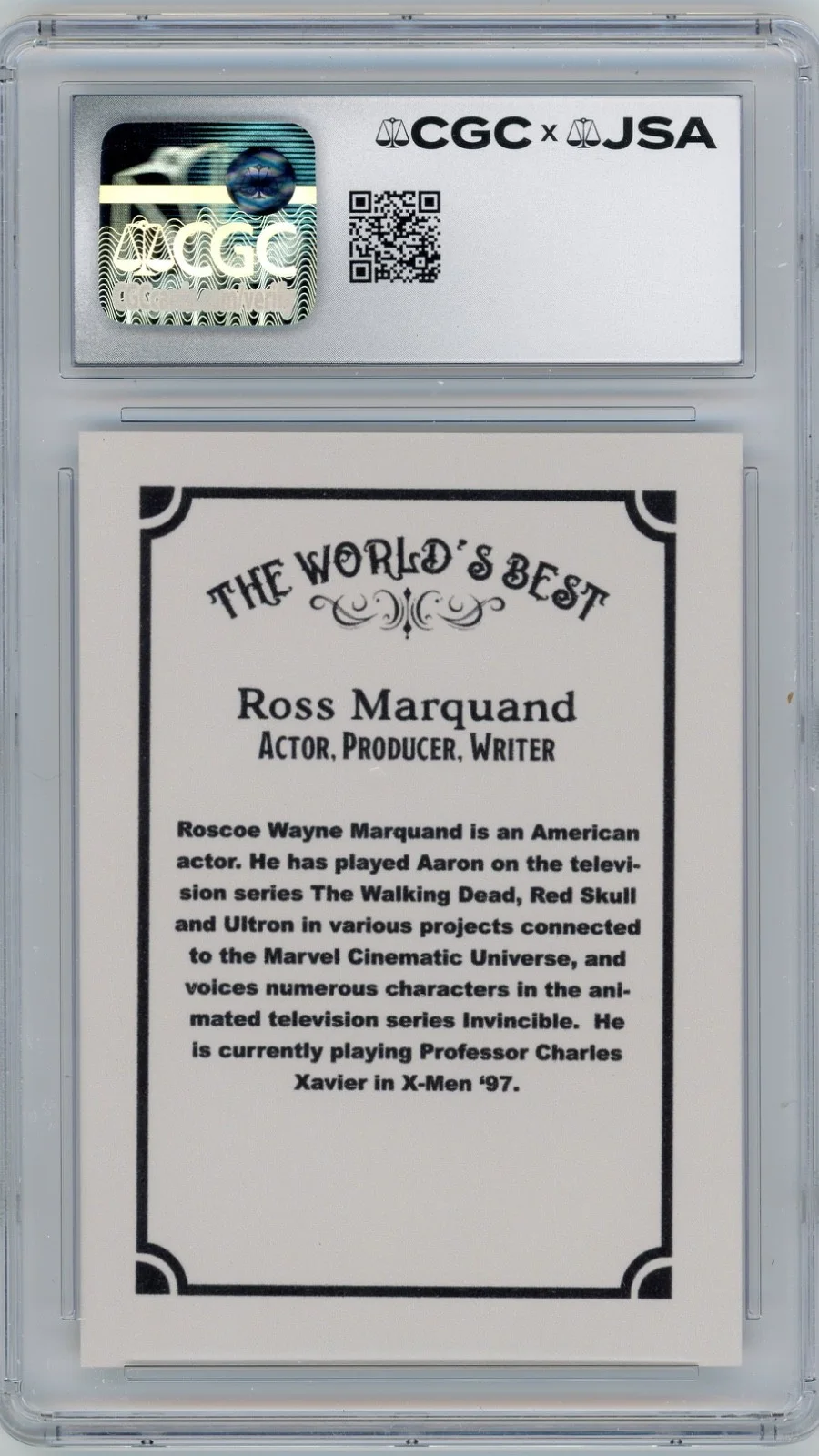 Ross Marquand — Ross Marquand Signed Custom Card JSA CGC Auto Autograph - Aaron Walking Dead, image 2