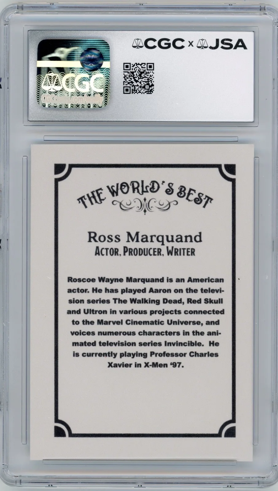 Ross Marquand — Ross Marquand Signed Custom Card JSA CGC Auto Autograph - Aaron Walking Dead, image 2