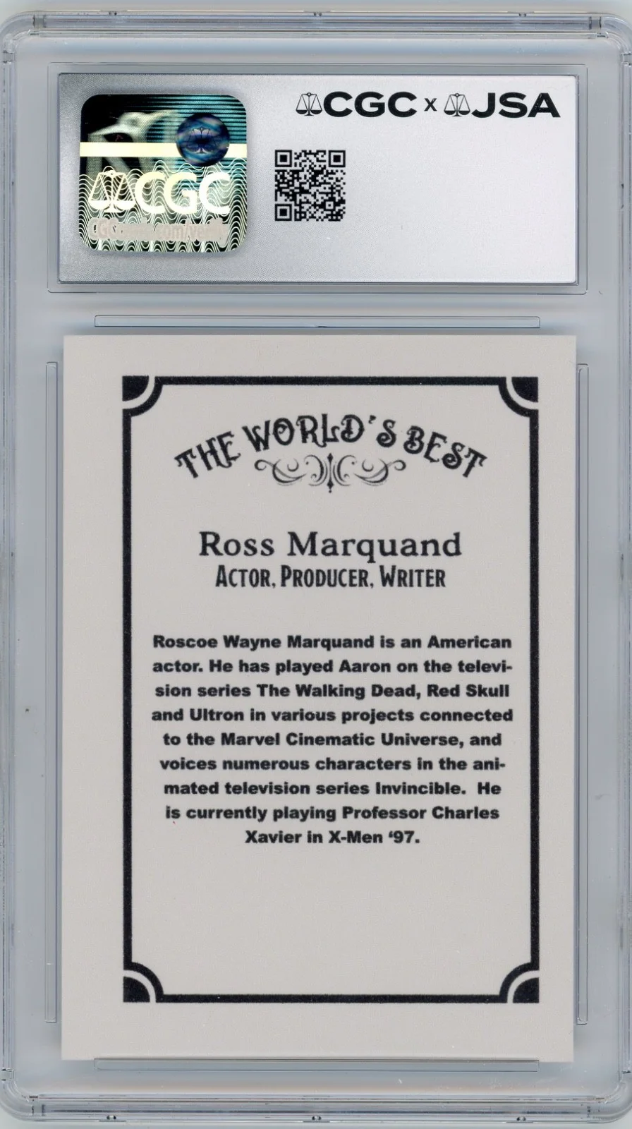 Ross Marquand — Ross Marquand Signed Custom Card JSA CGC Auto Autograph - Aaron Walking Dead, image 2
