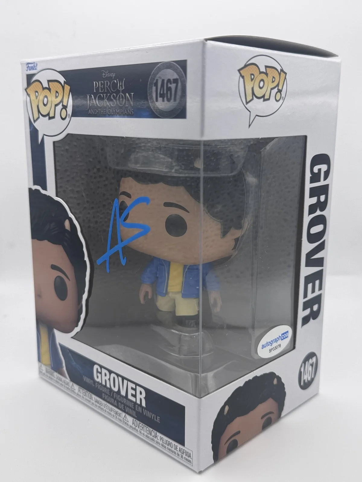 Aryan Simhadri — Aryan Simhadri "Percy Jackson" AUTOGRAPH Signed 'Grover' 1467 Funko Pop ACOA, изображение 2