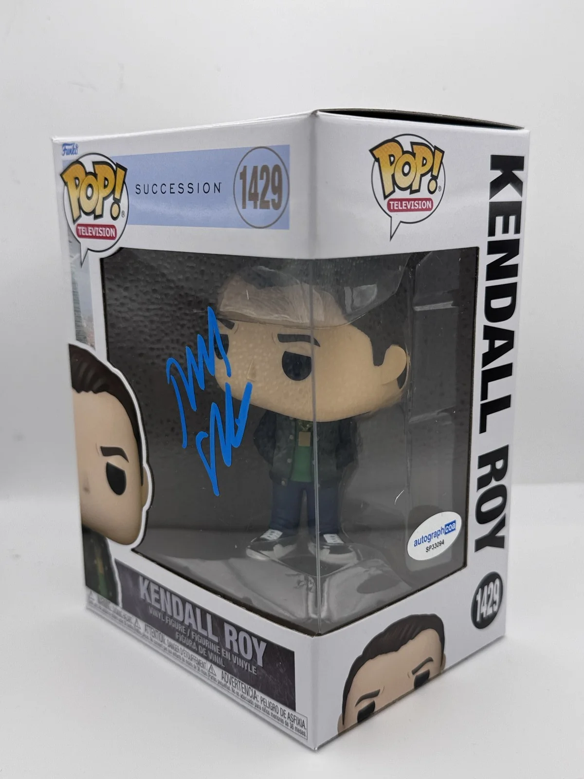 Jeremy Strong — Jeremy Strong "Succession" AUTOGRAPH Signed 'Kendall Roy' 1429 Funko Pop ACOA, image 2