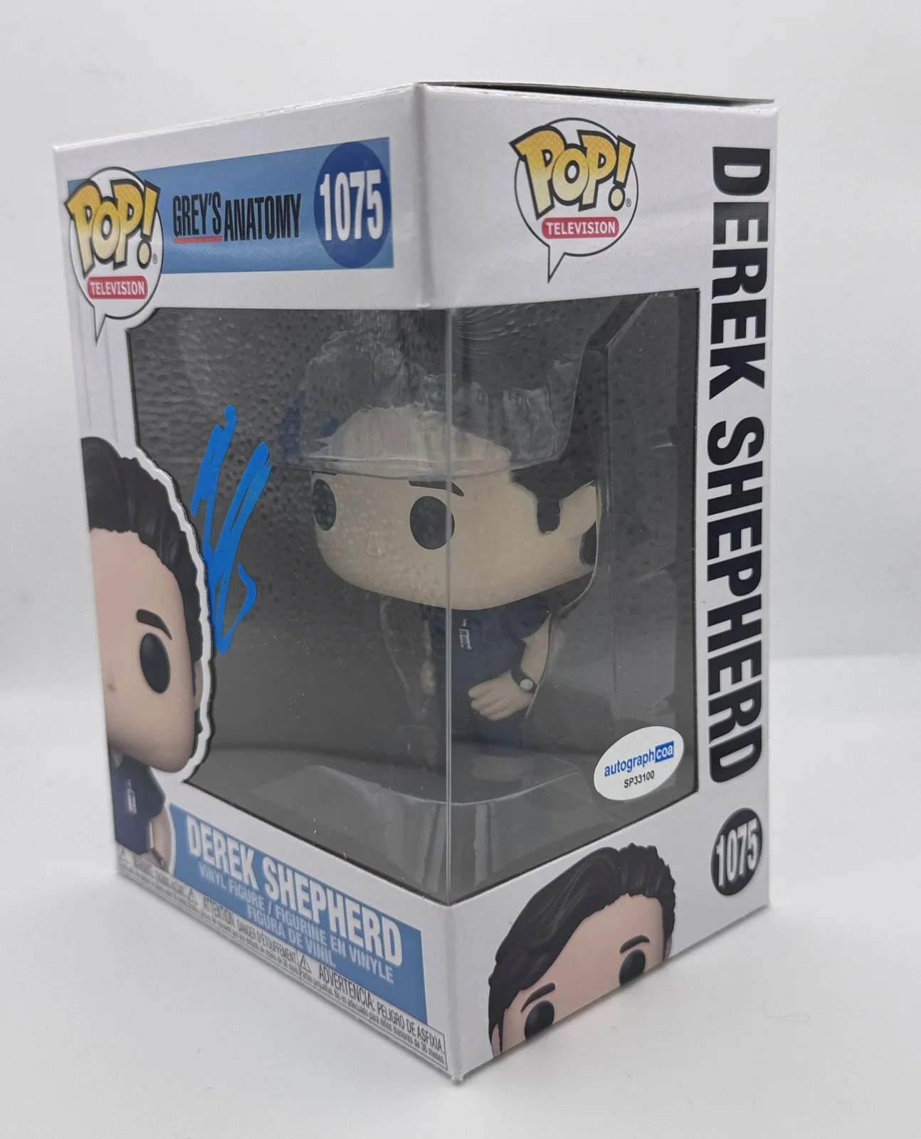 Patrick Dempsey — Patrick Dempsey "Grey's Anatomy" SIGNED 'Derek Shepherd' 1075 Funko Pop ACOA, image 2