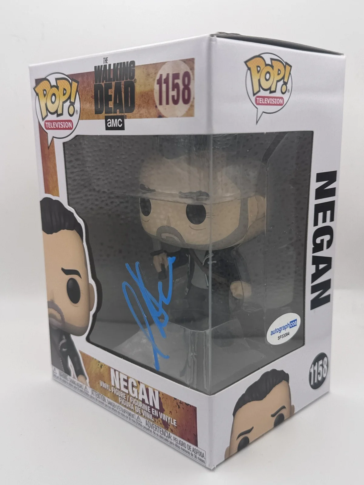 Jeffrey Dean Morgan — Jeffrey Dean Morgan "The Walking Dead" SIGNED 'Negan' 1158 Funko Pop Figure ACOA, изображение 2