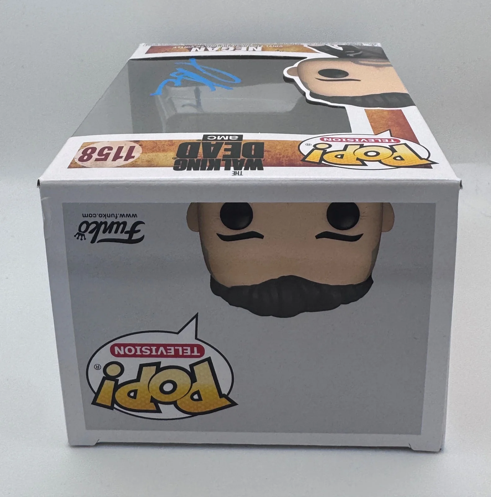 Jeffrey Dean Morgan — Jeffrey Dean Morgan "The Walking Dead" SIGNED 'Negan' 1158 Funko Pop Figure ACOA, изображение 3