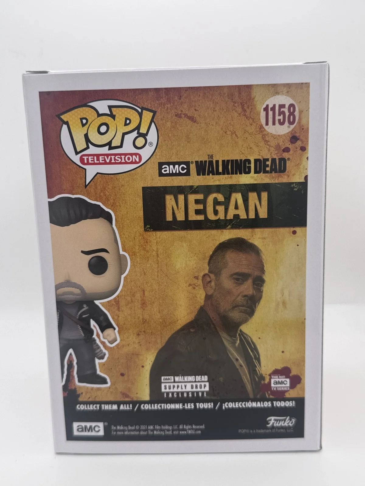 Jeffrey Dean Morgan — Jeffrey Dean Morgan "The Walking Dead" SIGNED 'Negan' 1158 Funko Pop Figure ACOA, изображение 4