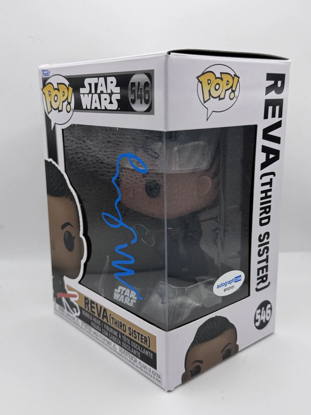 Moses Ingram — Moses Ingram "Obi Wan Kenobi" Star Wars AUTOGRAPH Signed 'Reva' Funko Pop B ACOA, изображение 2