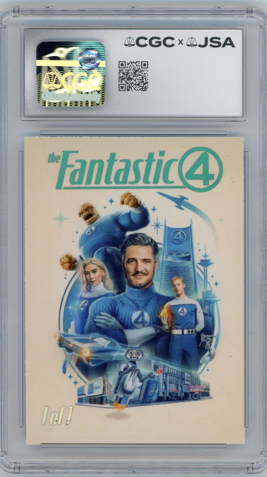 Joseph Quinn — Joseph Quinn Signed Custom Cut Fantastic 4 Johnny Storm Card JSA CGC Auto, image 2