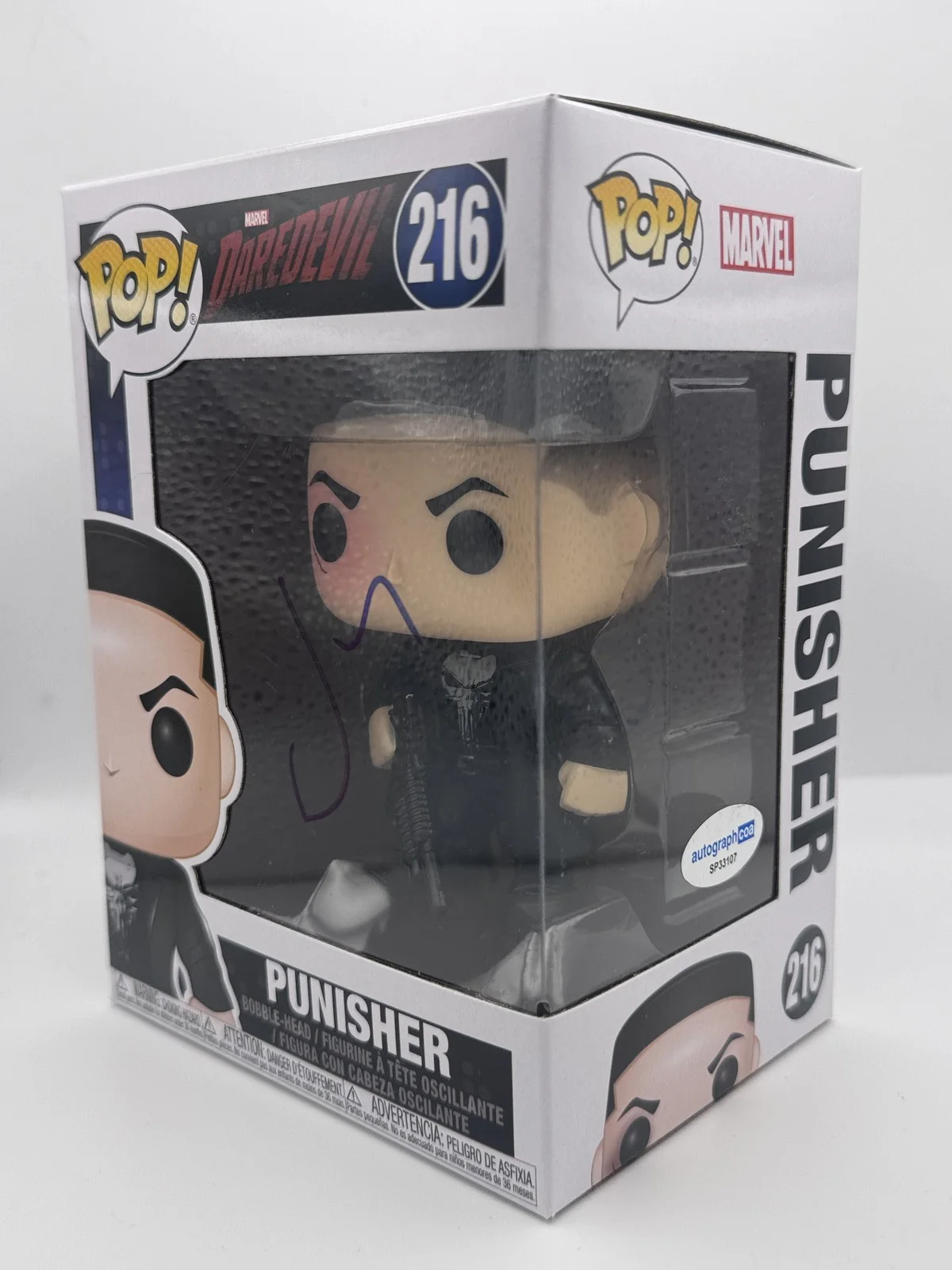 Jon Bernthal — Jon Bernthal "Daredevil" AUTOGRAPH Signed 'Punisher' 216 Funko Pop Figure B ACOA, изображение 2