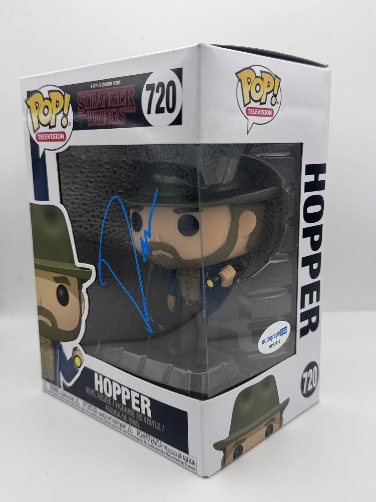 David Harbour — David Harbour "Stranger Things" AUTOGRAPH Signed 'Hopper' 720 Funko Pop ACOA, image 2