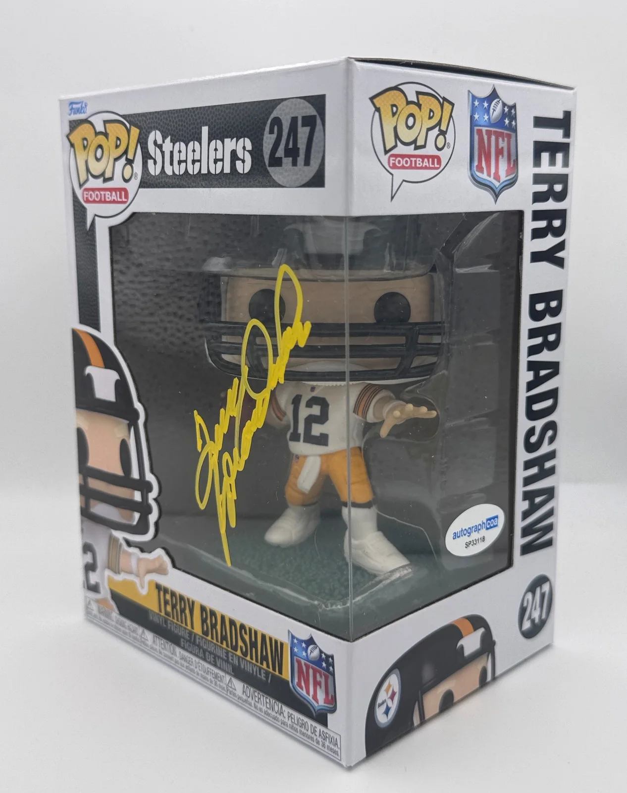 Terry Bradshaw — Terry Bradshaw AUTOGRAPH Signed Pittsburgh Steelers NFL 247 Funko Pop B ACOA, image 2