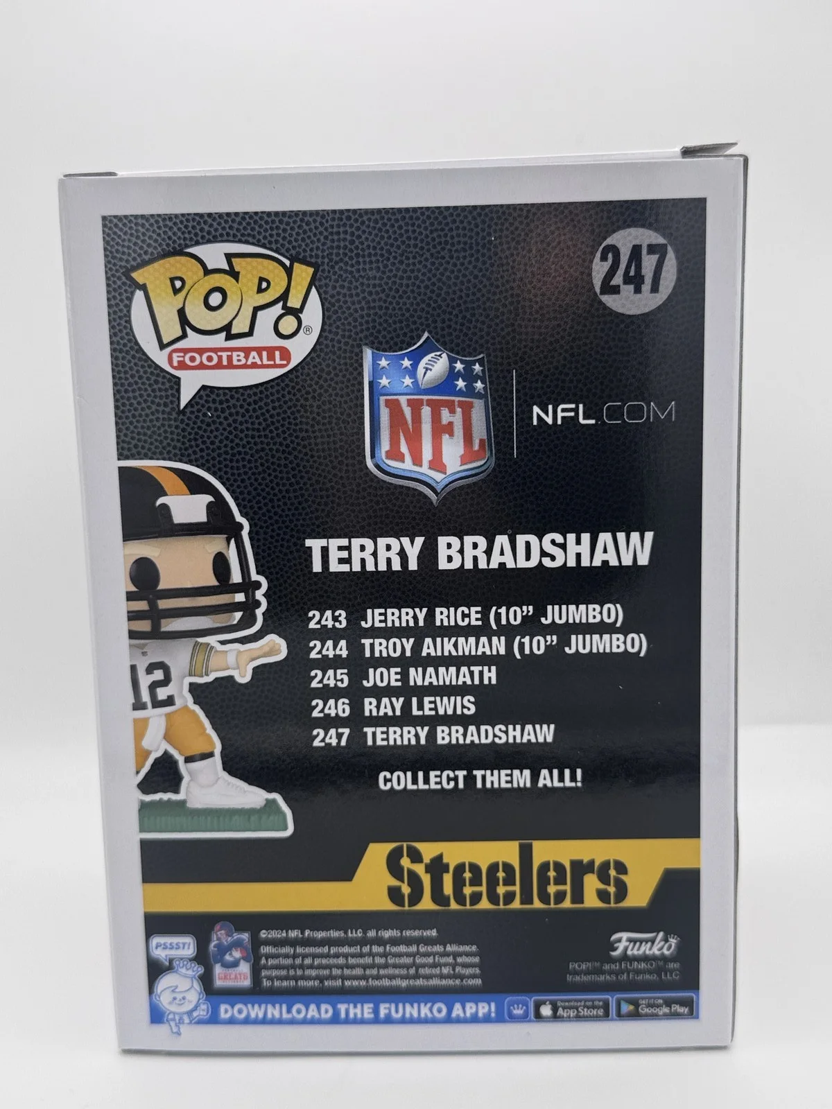 Terry Bradshaw — Terry Bradshaw AUTOGRAPH Signed Pittsburgh Steelers NFL 247 Funko Pop B ACOA, image 4