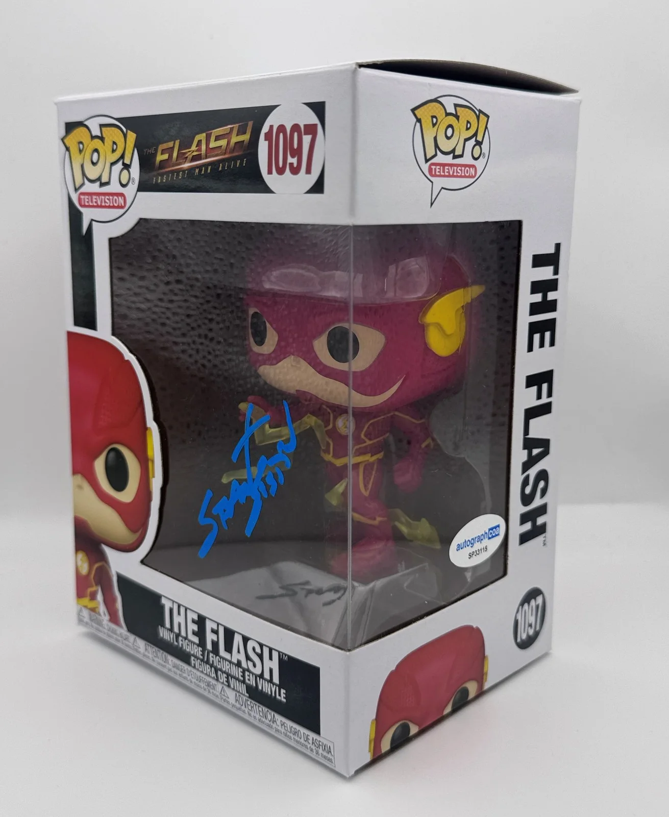Grant Gustin — Grant Gustin "The Flash" AUTOGRAPH Signed 1097 Funko Pop Vinyl Figure ACOA, изображение 2