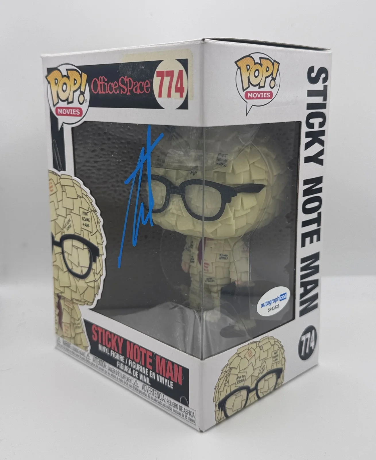 Stephen Root — Stephen Root "Office Space" AUTOGRAPH Signed Sticky Note Man 774 Funko Pop ACOA, image 2