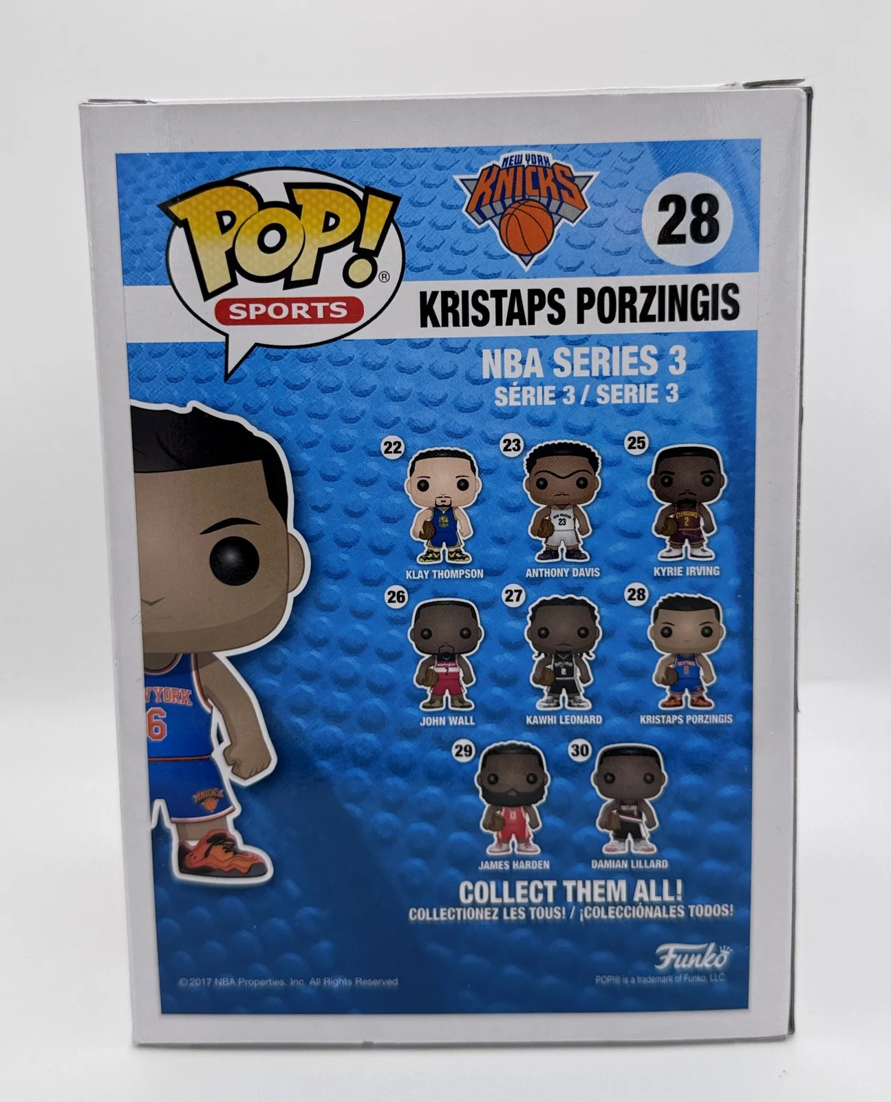 Kristaps Porzingis — Kristaps Porzingis AUTOGRAPH Signed New York Knicks NBA 28 Funko Pop Figure ACOA, изображение 4