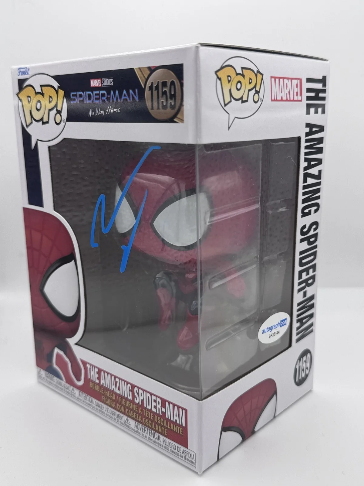 Andrew Garfield — Andrew Garfield "No Way Home" SIGNED 'Amazing Spider-Man' 1159 Funko Pop ACOA, изображение 2