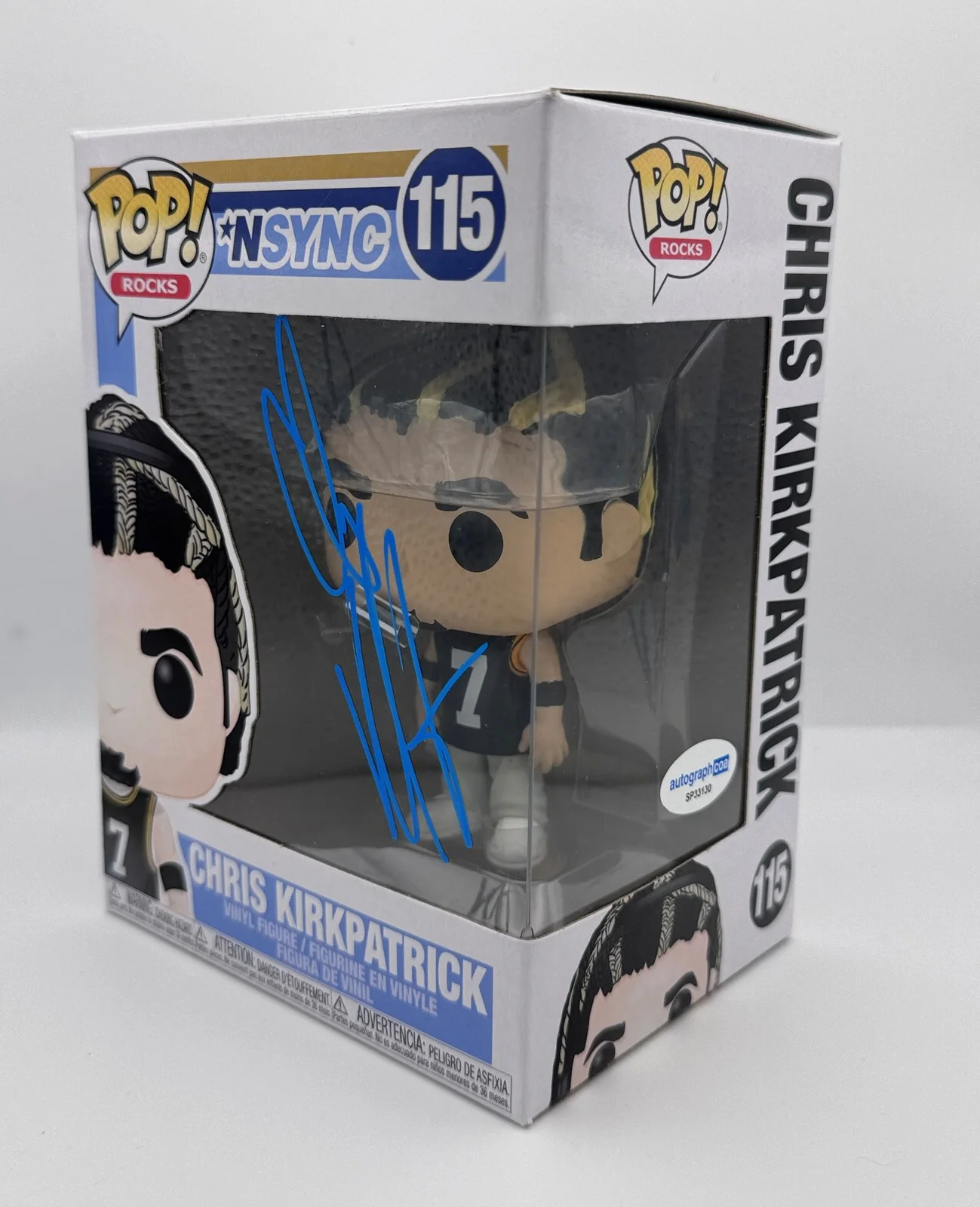 Chris Kirkpatrick — Chris Kirkpatrick *NSYNC Autograph SIGNED Rocks 115 Funko Pop Vinyl Figure ACOA, изображение 2
