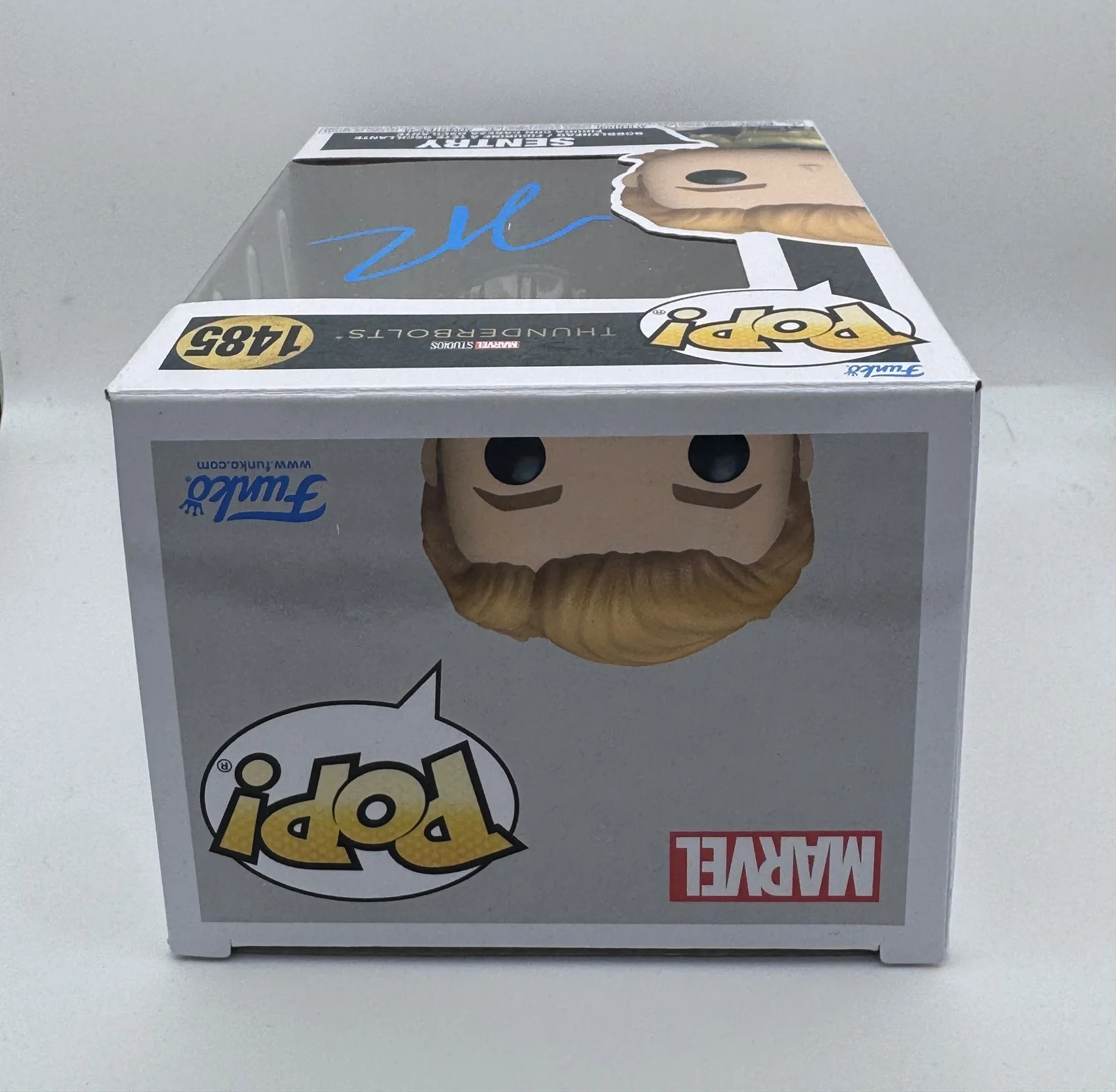 Lewis Pullman — Lewis Pullman "Thunderbolts" AUTOGRAPH Signed 'Sentry' 1485 Funko Pop ACOA, image 3