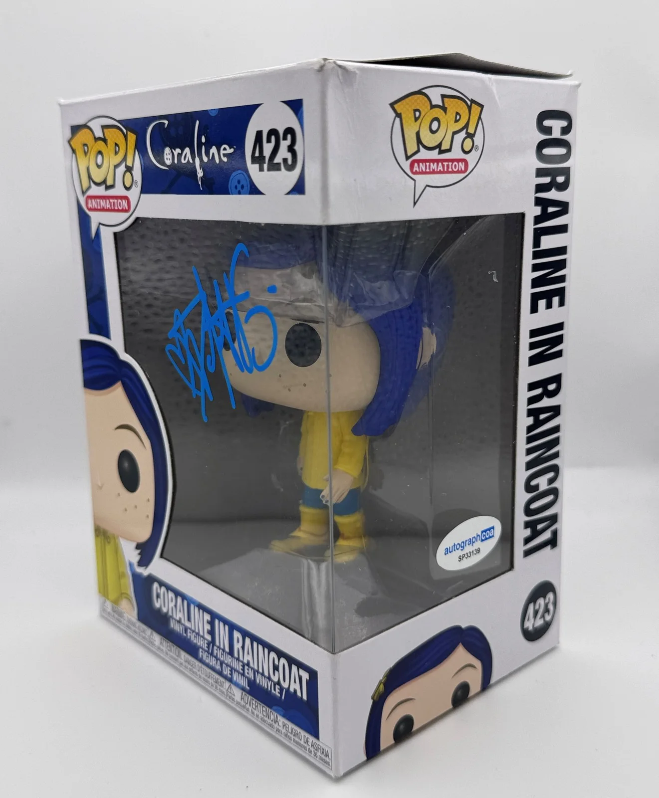 Dakota Fanning — Dakota Fanning "Coraline" AUTOGRAPH Signed 'In Raincoat' 423 Funko Pop ACOA, изображение 2
