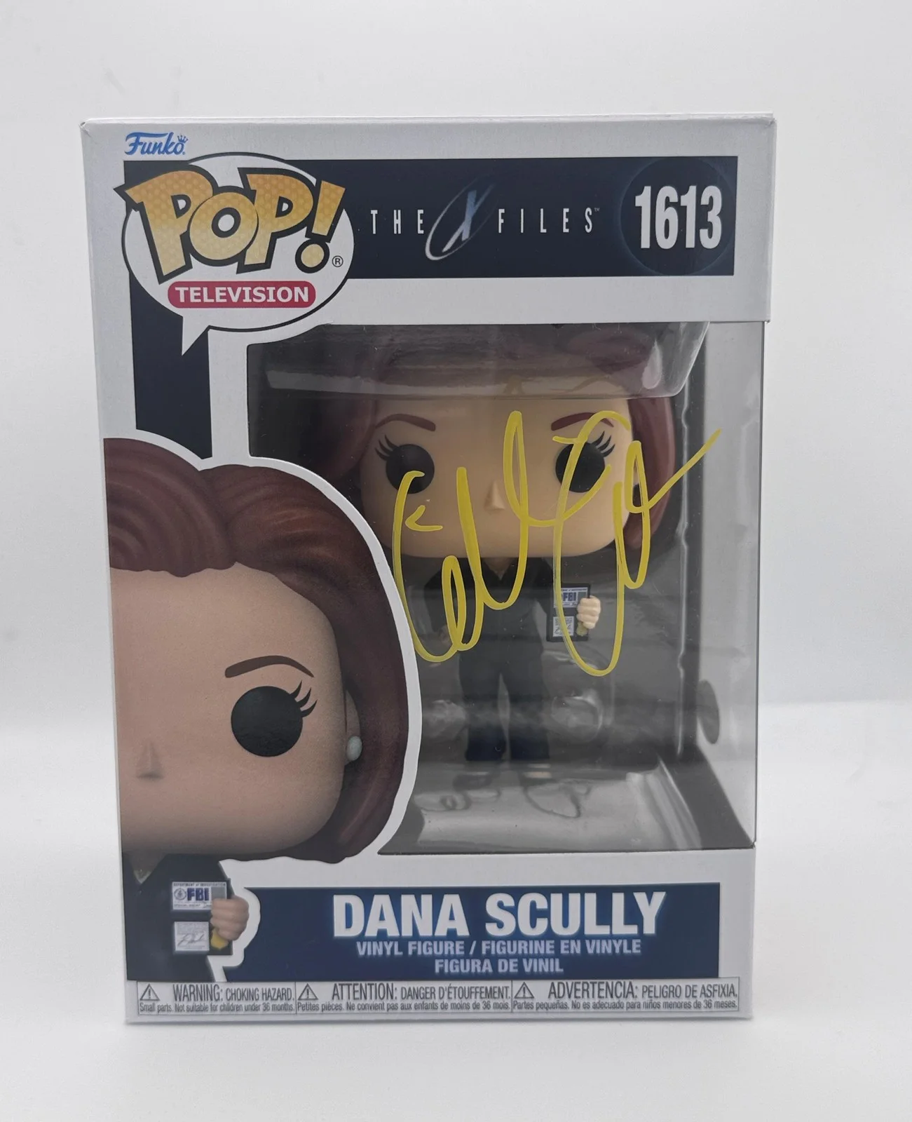Gillian Anderson — Gillian Anderson "The X-Files" AUTOGRAPH Signed Dana Scully 1613 Funko Pop ACOA, image 2