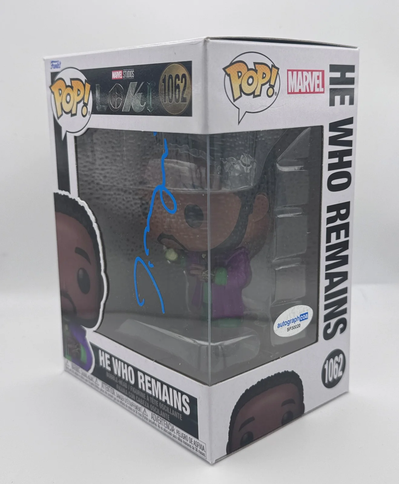 Jonathan Majors — Jonathan Majors "Loki" AUTOGRAPH Signed 'He Who Remains' 1062 Funko Pop C ACOA, изображение 2