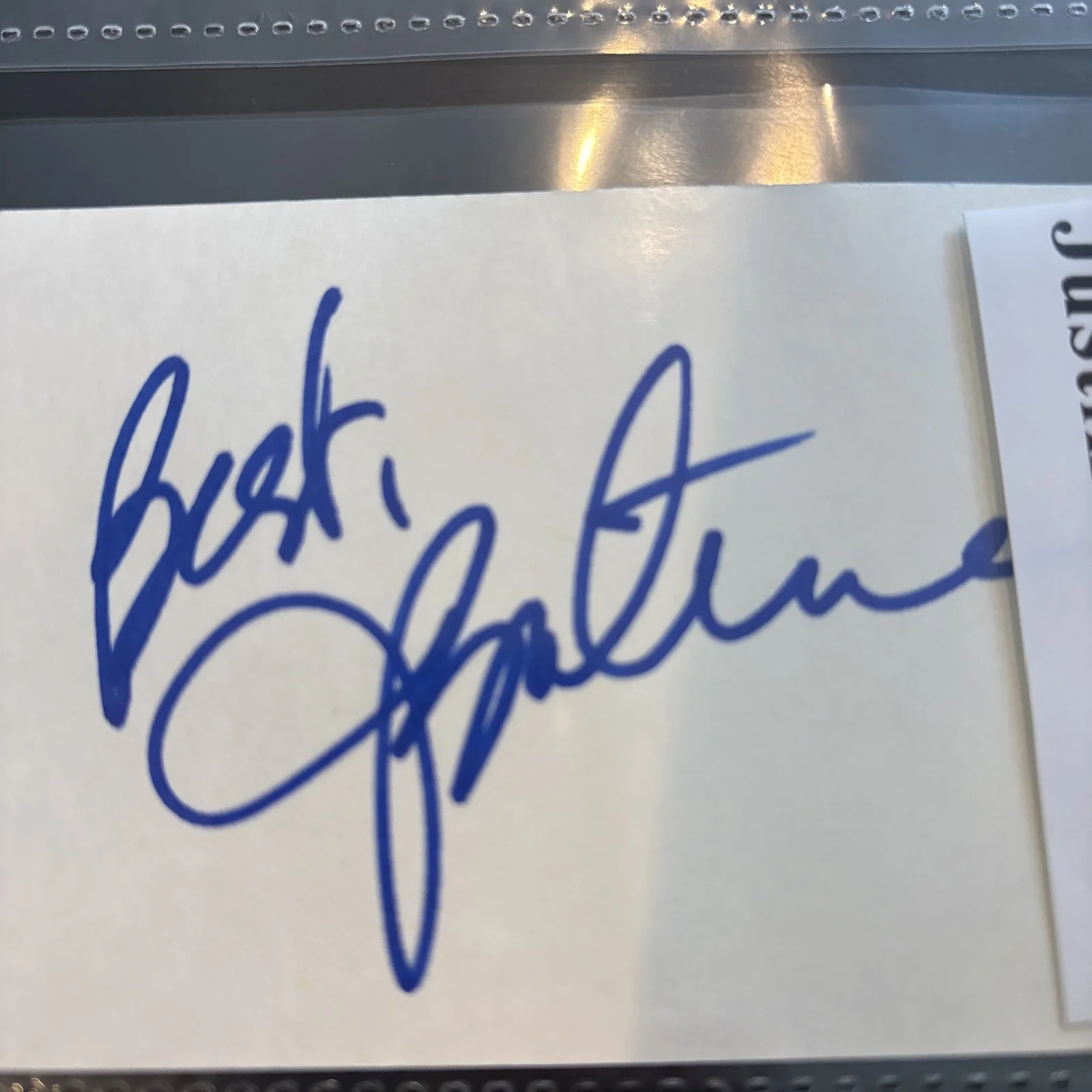 Justine Bateman Family Ties Autographed 3x5 Index Card, изображение 2