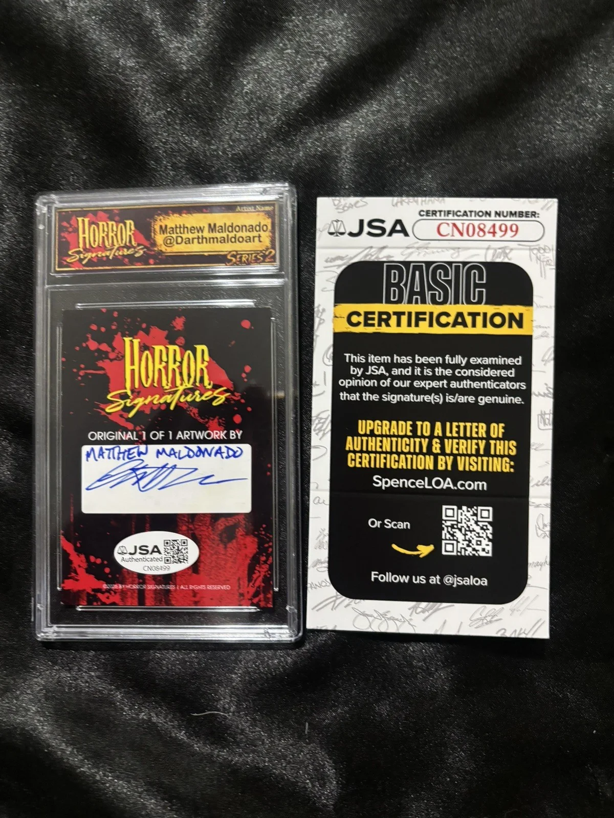Horror Signatures CJ Graham Signed 1 of 1 Sketch Card JSA Friday the 13th C.J., изображение 2