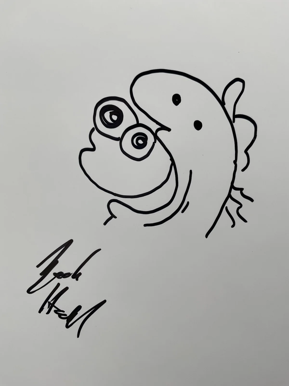 Zach Hadel — Smiling Friends sketch Zach Hadel signed sketch BAS Charlie Dompler sketch Pim, изображение 2