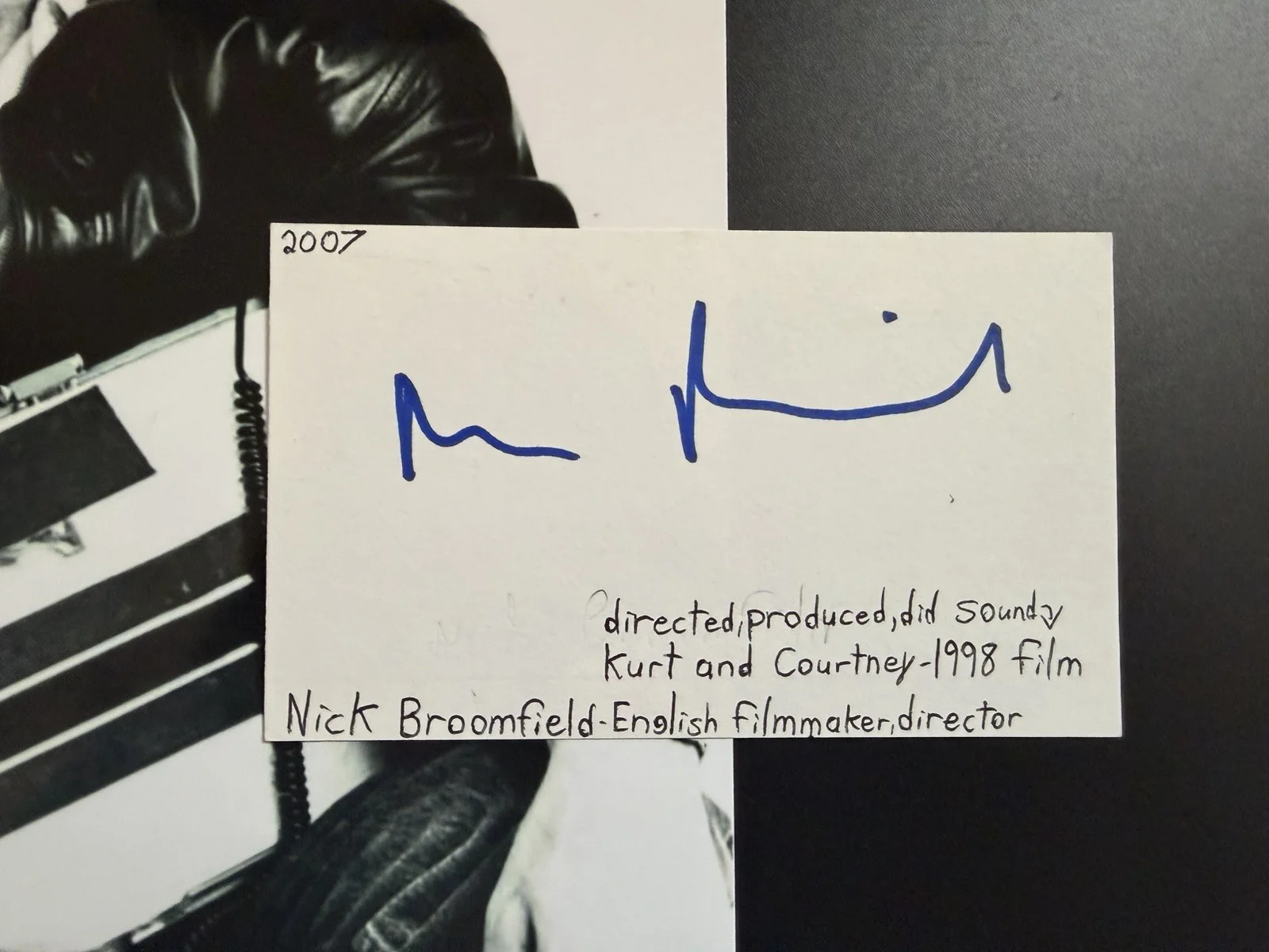 Nick Broomfield Signed Autograph Page Cut + 8x10 Documentary Director, image 2