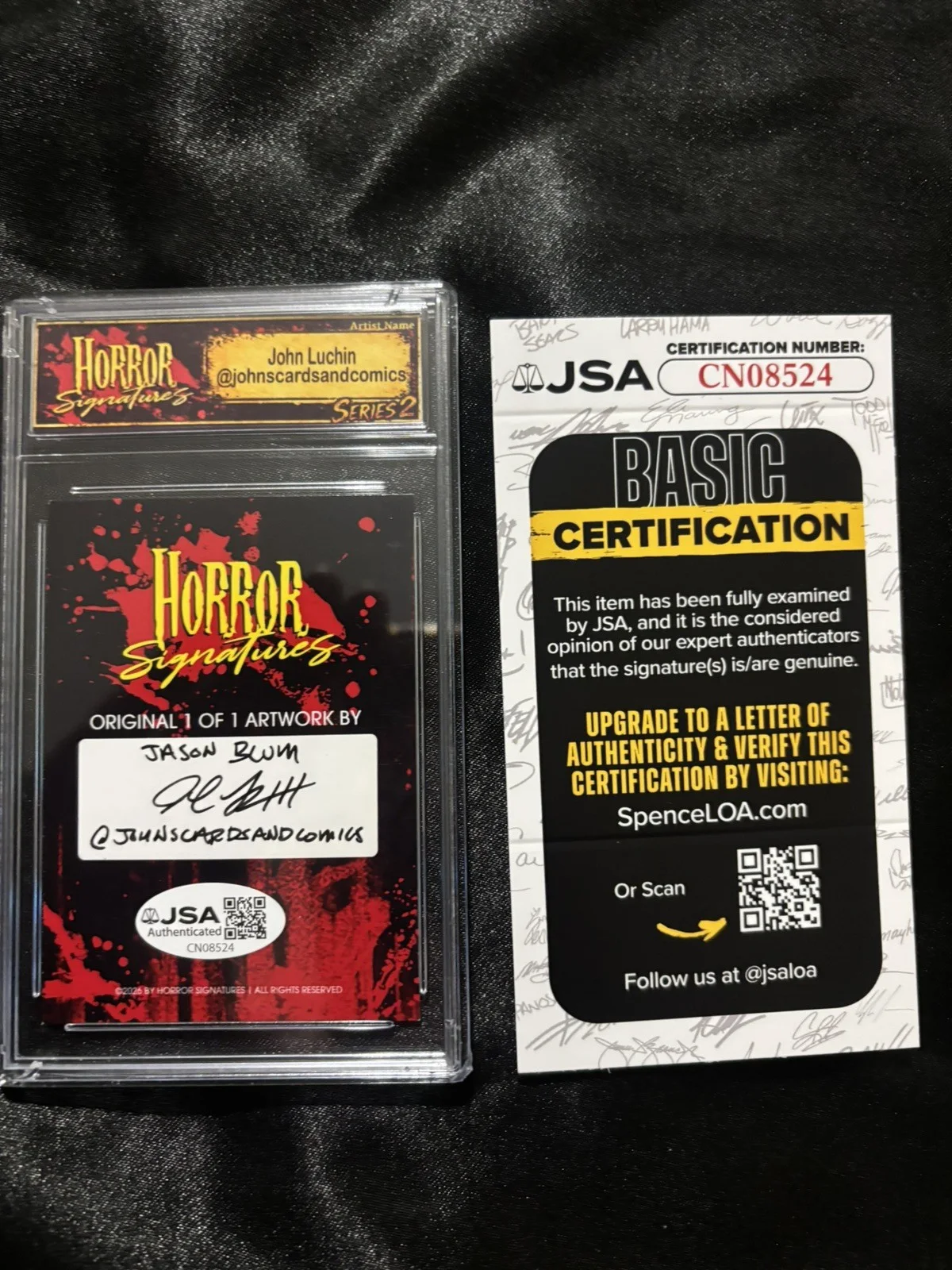 Horror Signatures Jason Blum Signed 1 of 1 Sketch Card JSA Blumhouse B, изображение 2