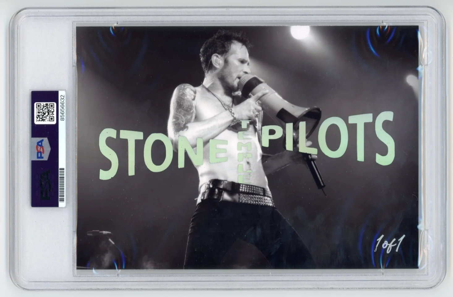 Scott Weiland Signed Custom Cut Stone Temple Pilots STP Card PSA Slabbed Auto, изображение 2