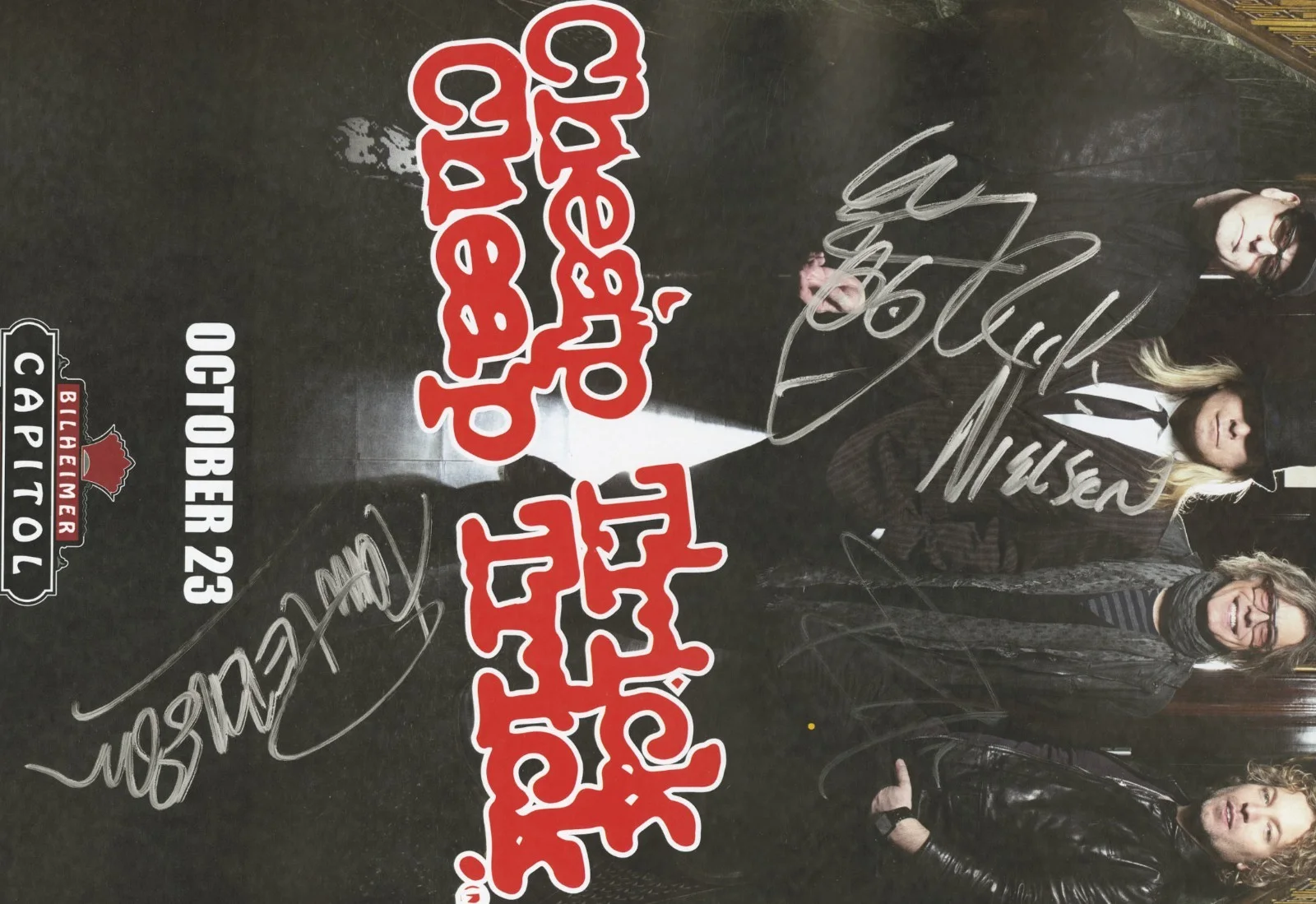 Cheap Trick autographed gig poster Tom Petersson, Rick Nielsen and Robin Zander, image 3