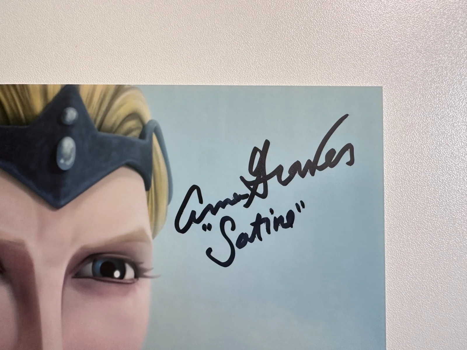 Anna Graves — Anna Graves Signed TOPPS 8x10 Star Wars: The Clone Wars Satine Kryze Autograph, изображение 3