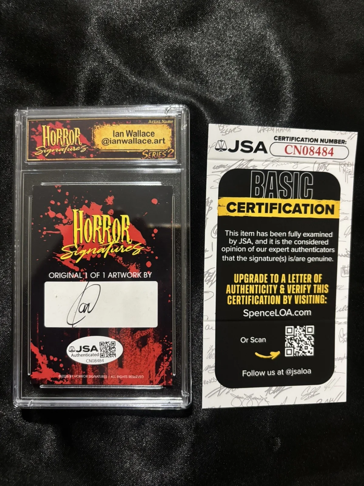 Horror Signatures Chris Durand Signed 1 of 1 Sketch Card JSA Ghostface Maldonado, image 2