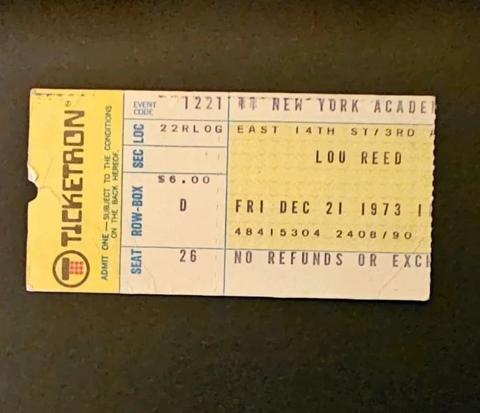 The "Rock N Roll Animal" album signed by Lou Reed, Framed with original ticket, изображение 4