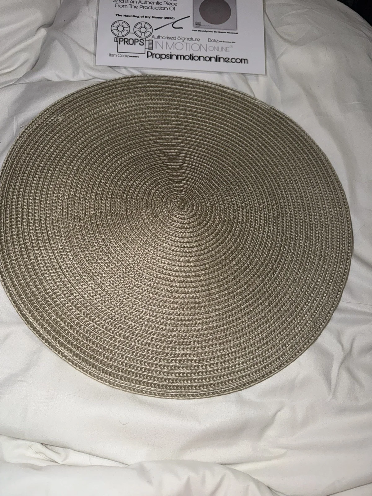 Extremely Rare! The Haunting of Bly Manor Original Screen Used Place Mat Prop, image 3