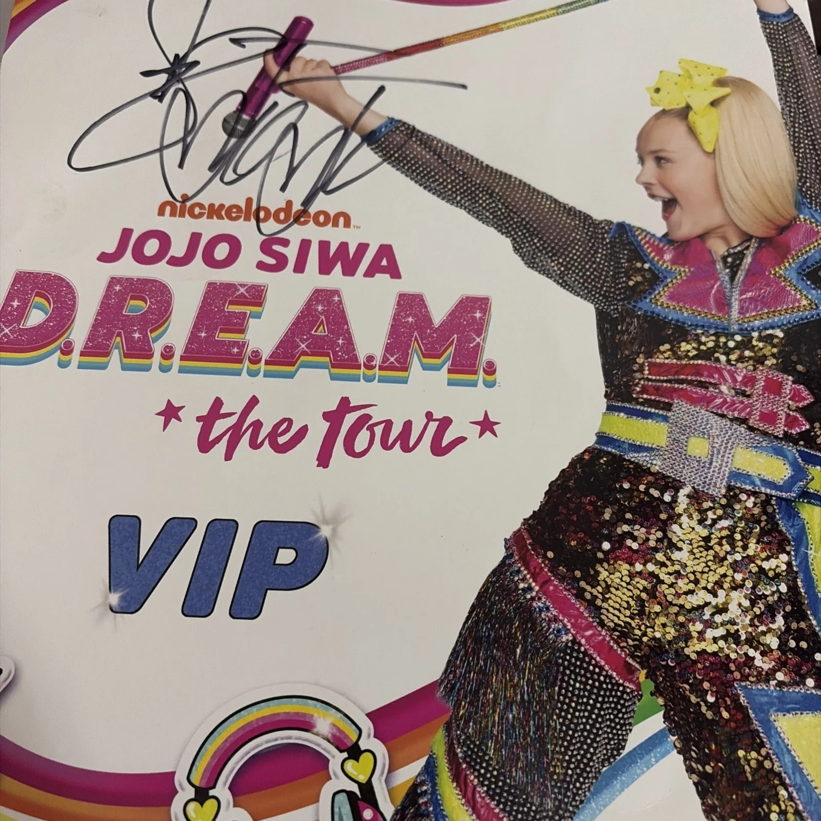JoJo Siwa Dream Tour VIP Poster SIGNED 17x 11, изображение 2