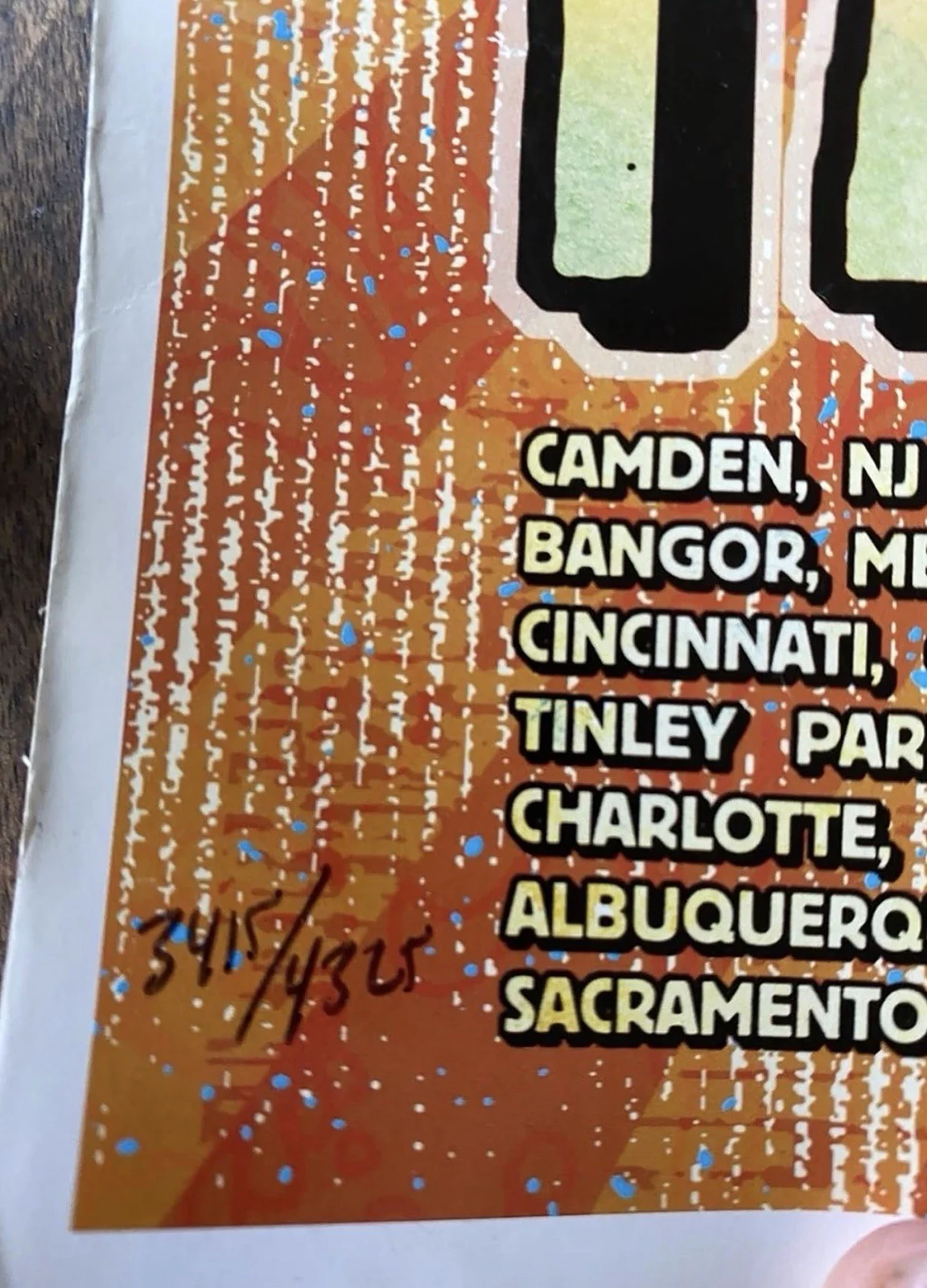 Fall Out Boy Band Signed Poster 2015 Tour 11x17 Hand Signed/Numbered Rare, image 2