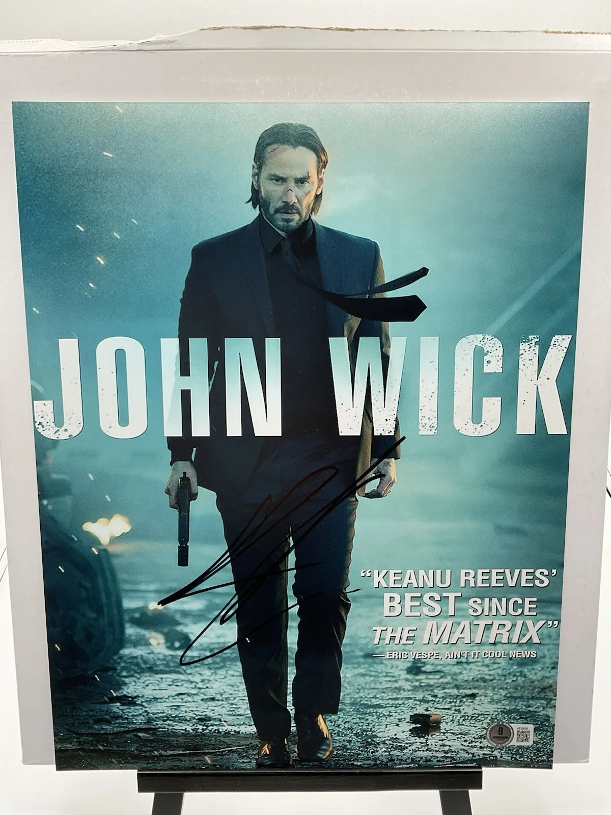 Keanu Reeves — Keanu Reeves signed 11x14 John Wick signed 11x14 BAS Matrix photo Boogeyman auto